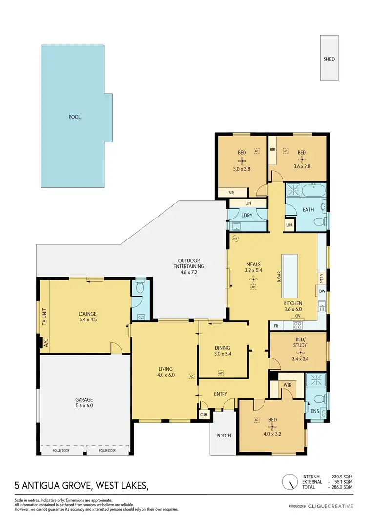 Floorplan of Homely house listing, 5 Antigua Grove, West Lakes SA 5021