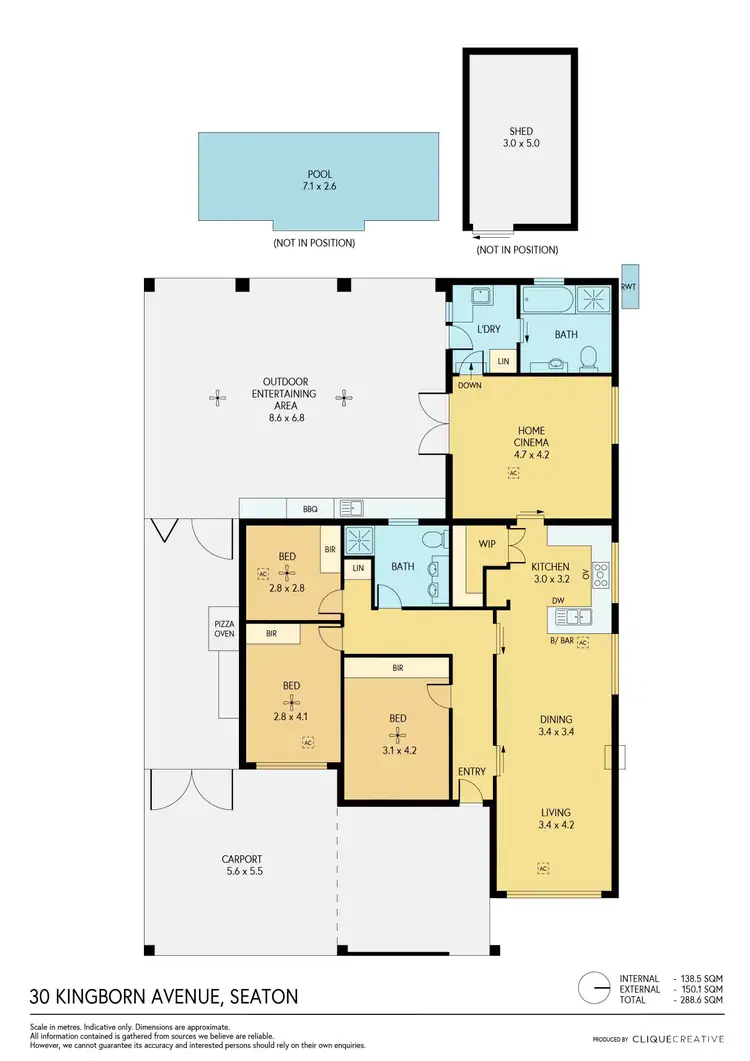 Floorplan of Homely house listing, 30 Kingborn Avenue, Seaton SA 5023