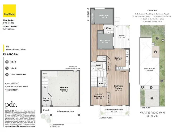 Floorplan of Homely semi-detached listing, 2/8 Waterdown Drive, Elanora QLD 4221