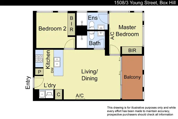 Floorplan of Homely apartment listing, 1508/3 Young Street, Box Hill VIC 3128