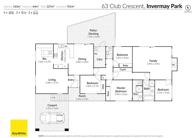 Floorplan of Homely house listing, 63 Club Crescent, Invermay Park VIC 3350