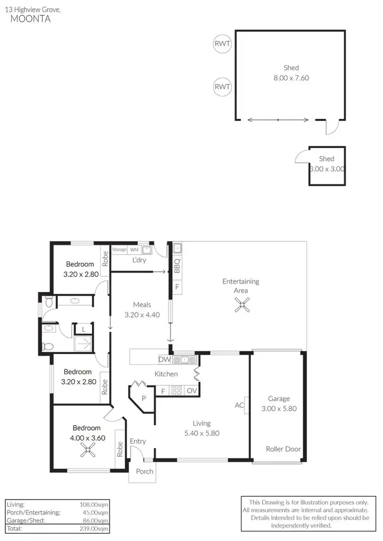 Floorplan of Homely house listing, 13 Highview Grove, Moonta Bay SA 5558
