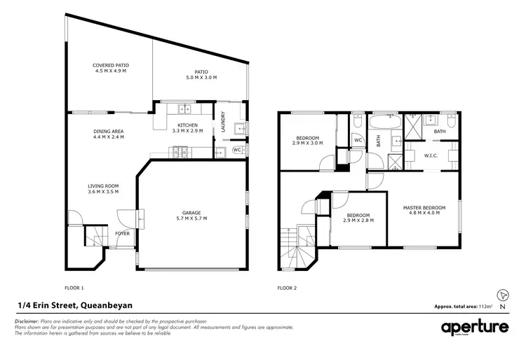 Floorplan of Homely townhouse listing, 1/4 Erin Street, Queanbeyan NSW 2620