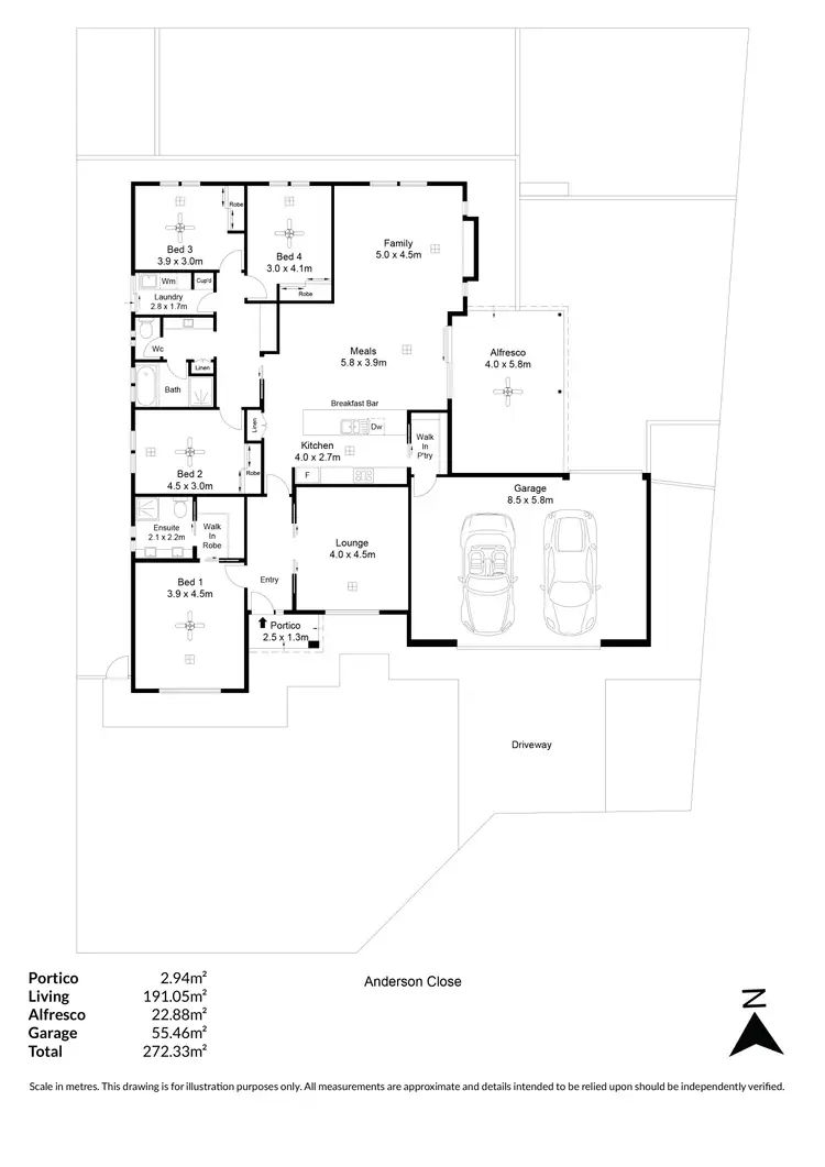 Floorplan of Homely house listing, 5 Anderson Close, North Haven SA 5018