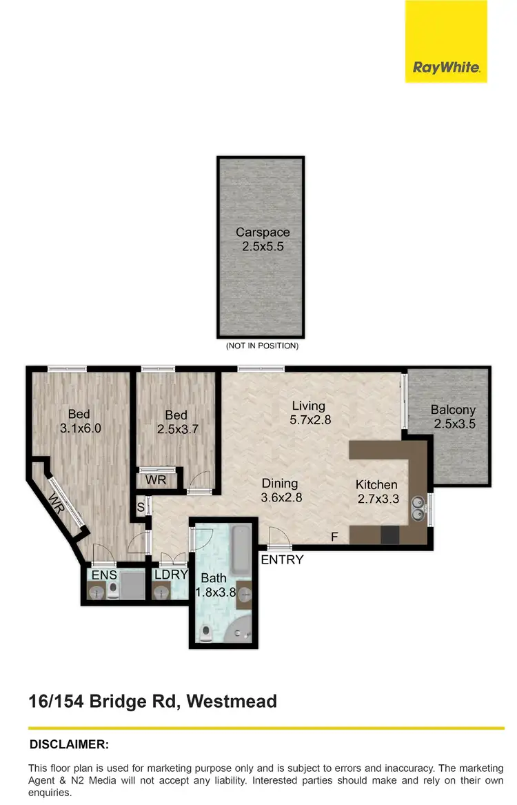 Floorplan of Homely unit listing, 16/154-156 Bridge Road, Westmead NSW 2145