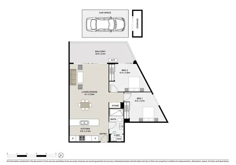 Floorplan of Homely apartment listing, 508/7 Magdalene Terrace, Wolli Creek NSW 2205