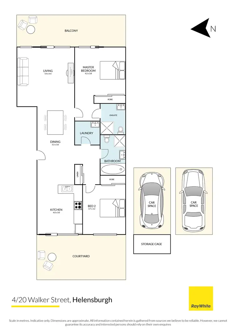 Floorplan of Homely apartment listing, 4/20 Walker Street, Helensburgh NSW 2508