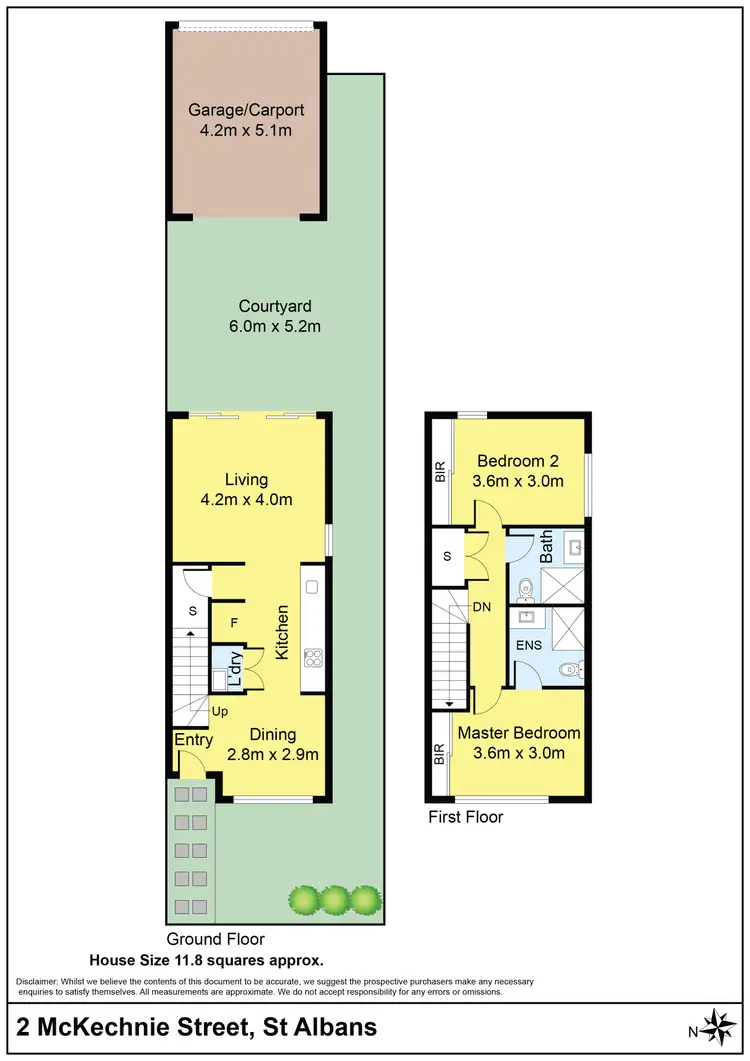 Floorplan of Homely townhouse listing, 2 McKechnie Street, St Albans VIC 3021