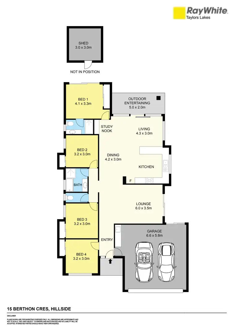 Floorplan of Homely house listing, 15 Berthon Crescent, Hillside VIC 3037