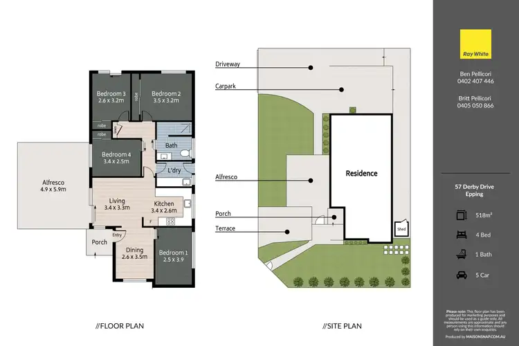 Floorplan of Homely house listing, 57 Derby Drive, Epping VIC 3076