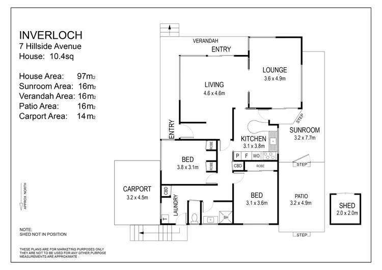Floorplan of Homely house listing, 7 Hillside Avenue, Inverloch VIC 3996