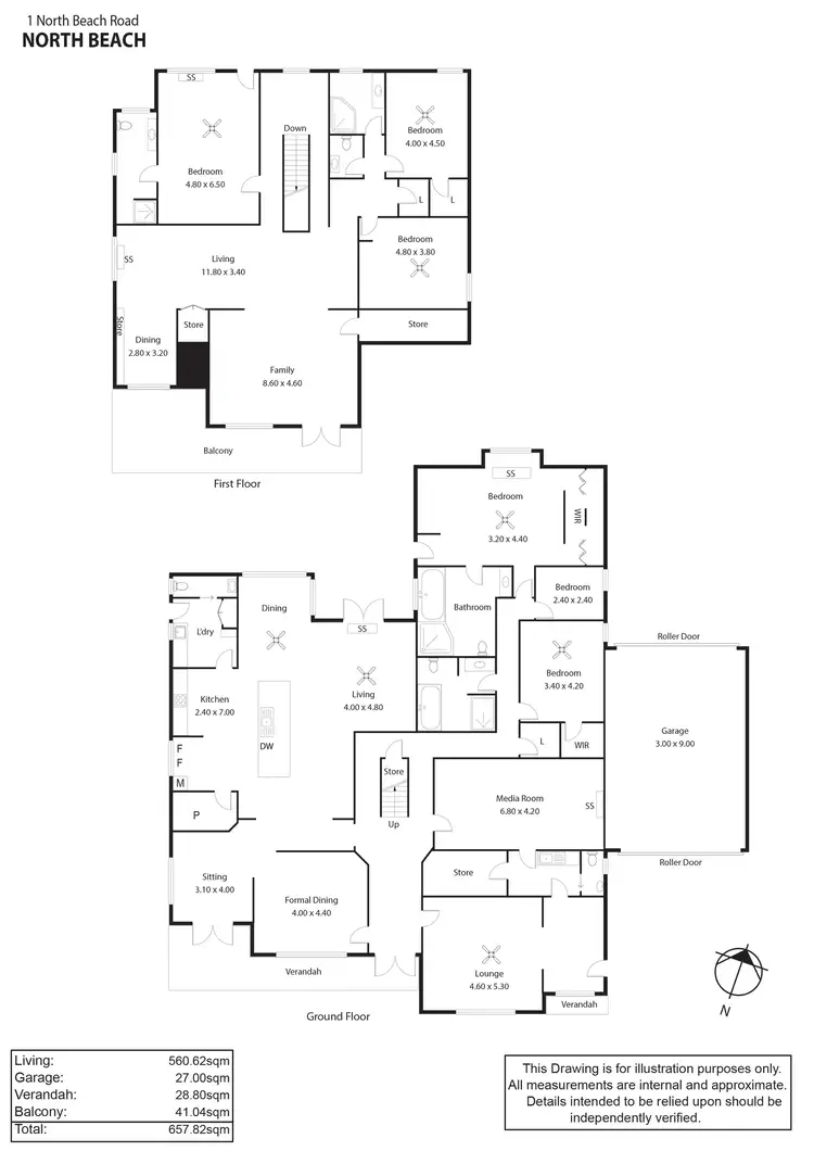 Floorplan of Homely house listing, 1 North Beach Road, North Beach SA 5556