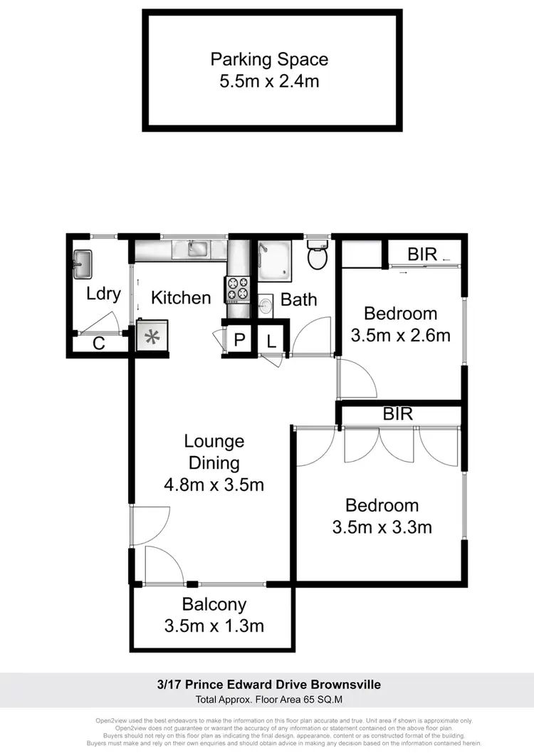 Floorplan of Homely unit listing, 3/17 Prince Edward Drive, Brownsville NSW 2530