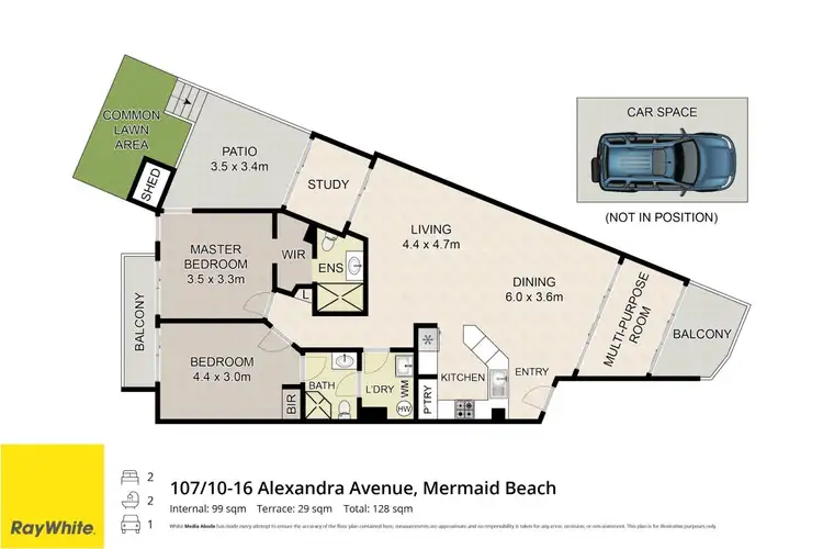 Floorplan of Homely unit listing, 107/10-16 Alexandra Avenue, Mermaid Beach QLD 4218