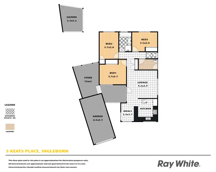 Floorplan of Homely house listing, 5 Keats Place, Ingleburn NSW 2565