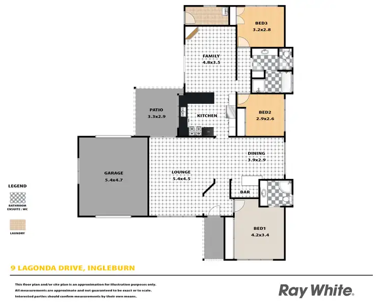 Floorplan of Homely house listing, 9 Lagonda Drive, Ingleburn NSW 2565