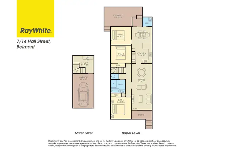 Floorplan of Homely townhouse listing, 7/14 Hall Street, Belmont NSW 2280