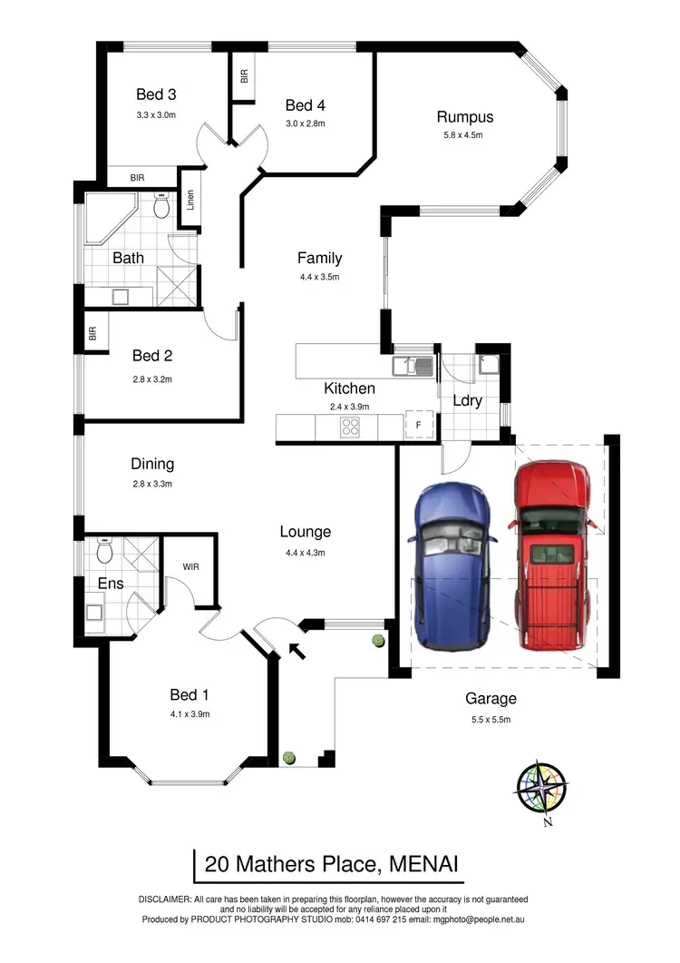 Floorplan of Homely house listing, 20 Mathers Place, Menai NSW 2234