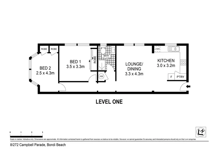 Floorplan of Homely apartment listing, 8/272 Campbell Parade, Bondi Beach NSW 2026