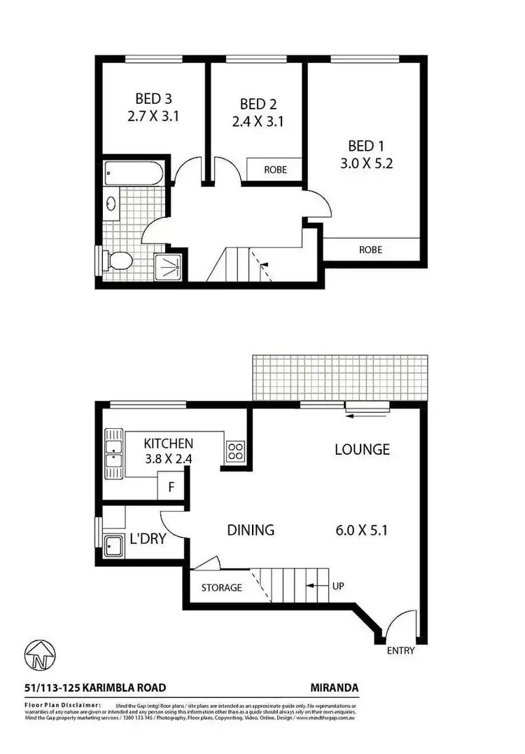 Floorplan of Homely unit listing, 51/113-115 Karimbla Road, Miranda NSW 2228