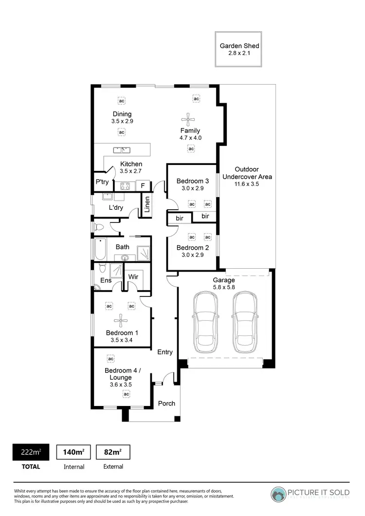 Floorplan of Homely house listing, 7 Drupe Street, Munno Para West SA 5115
