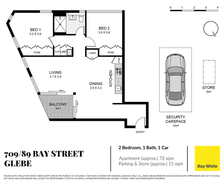Floorplan of Homely apartment listing, 709/89 Bay Street, Glebe NSW 2037
