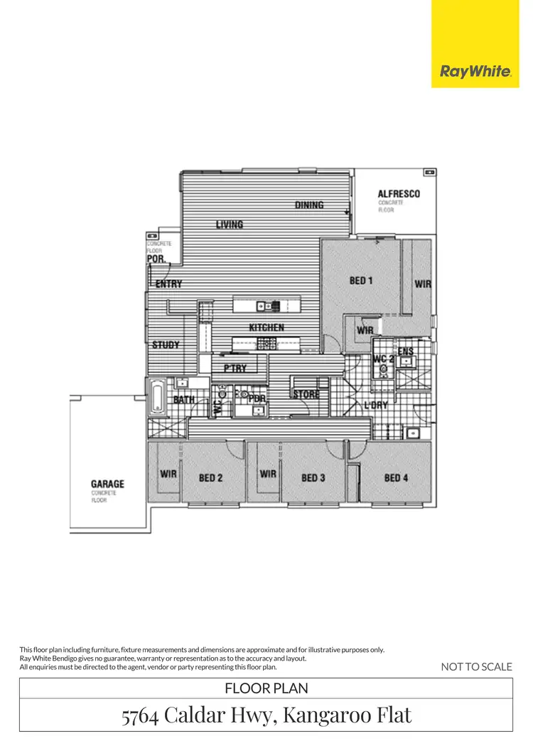 Floorplan of Homely house listing, 5764 Caldar Highway, Kangaroo Flat VIC 3555