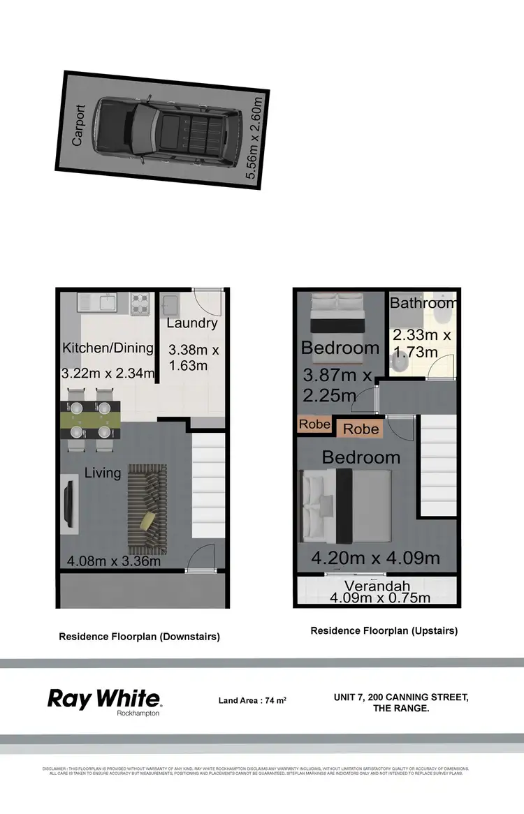 Floorplan of Homely unit listing, 7/200 Canning Street, The Range QLD 4700