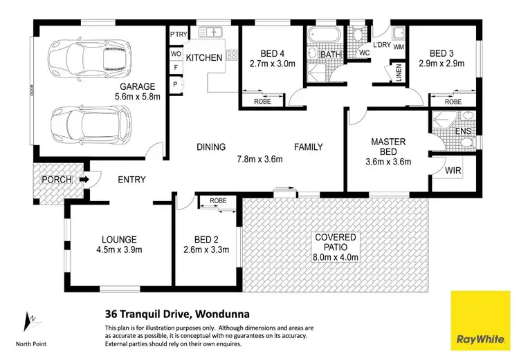 Floorplan of Homely house listing, 36 Tranquil Drive, Wondunna QLD 4655