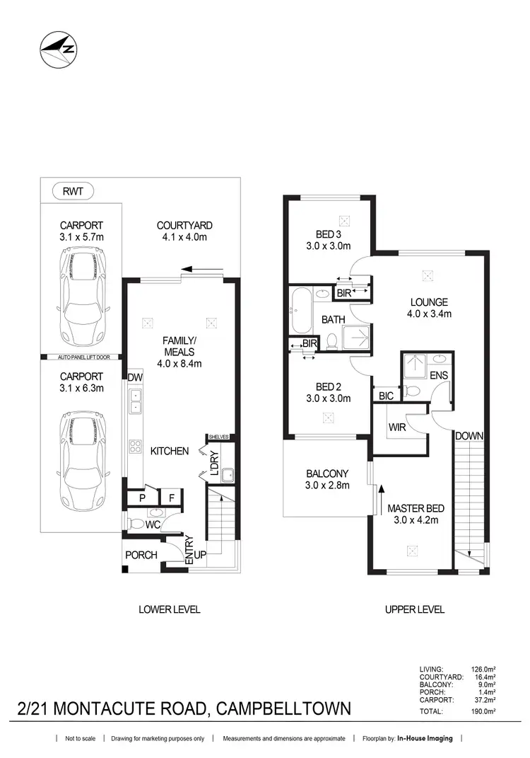 Floorplan of Homely townhouse listing, 2/21 Montacute Road, Campbelltown SA 5074
