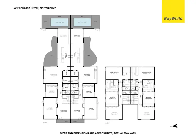 Floorplan of Homely semi-detached listing, 42B Parkinson Street, Narrawallee NSW 2539