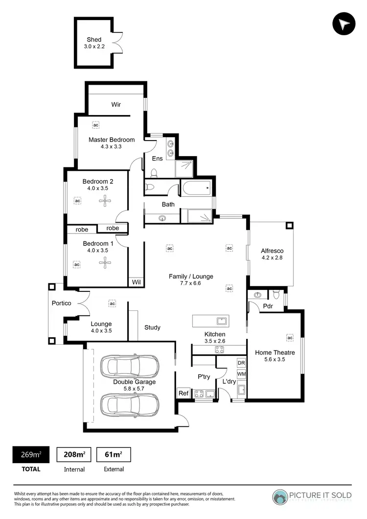 Floorplan of Homely house listing, 3 Manmarra Street, Gillman SA 5013