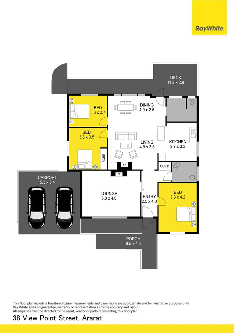 Floorplan of Homely house listing, 38 View Point Street, Ararat VIC 3377