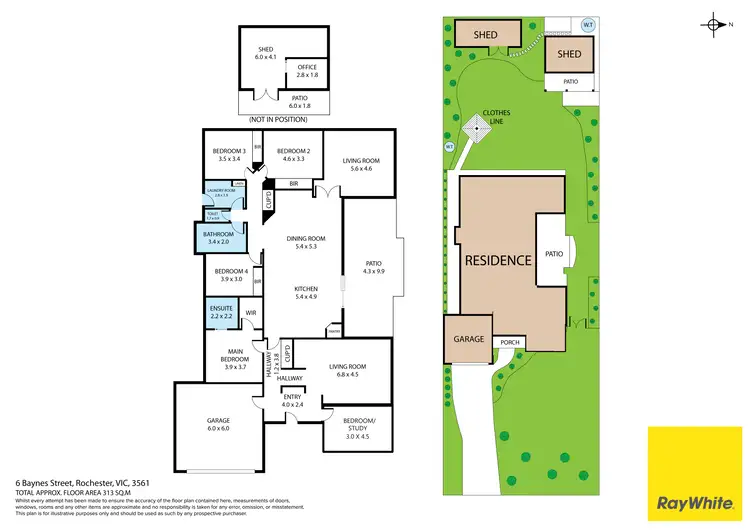 Floorplan of Homely house listing, 6 Baynes Street, Rochester VIC 3561