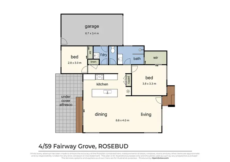 Floorplan of Homely house listing, 4/59 Fairway Grove, Rosebud VIC 3939