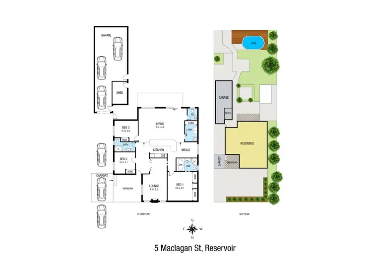 Floorplan of Homely house listing, 5 Maclagan Crescent, Reservoir VIC 3073