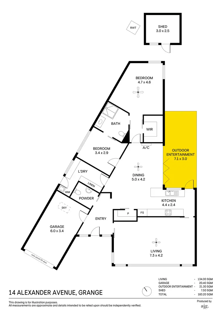 Floorplan of Homely house listing, 14 Alexander Avenue, Grange SA 5022