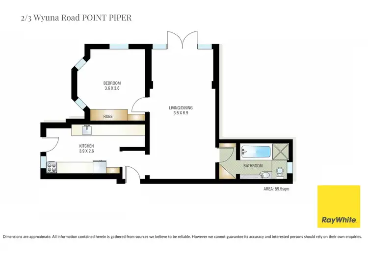Floorplan of Homely apartment listing, 2/3 Wyuna Road, Point Piper NSW 2027
