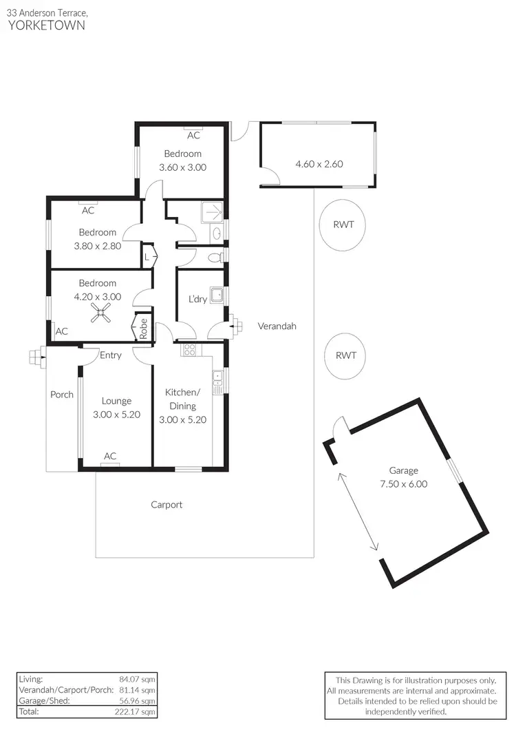 Floorplan of Homely house listing, 33 Anderson Terrace, Yorketown SA 5576