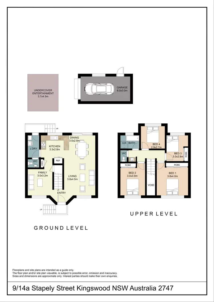 Floorplan of Homely townhouse listing, 9/14A Stapley Street, Kingswood NSW 2747