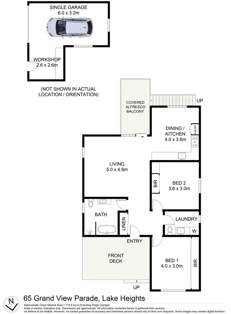 Floorplan of Homely house listing, 65 Grand View Parade, Lake Heights NSW 2502