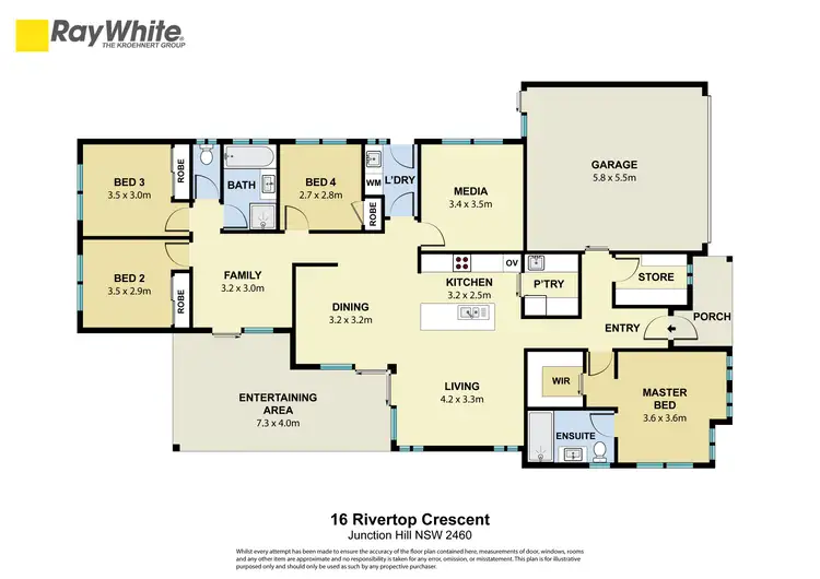 Floorplan of Homely house listing, 16 Rivertop Crescent, Junction Hill NSW 2460