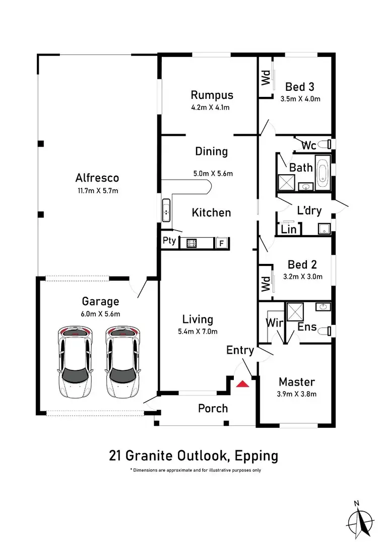 Floorplan of Homely house listing, 21 Granite Outlook, Epping VIC 3076