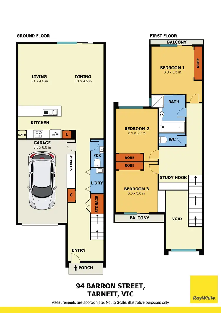 Floorplan of Homely townhouse listing, 94 Barron Street, Tarneit VIC 3029