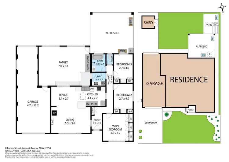 Floorplan of Homely house listing, 8 Fraser Street, Mount Austin NSW 2650