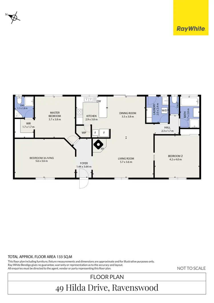 Floorplan of Homely house listing, 49 Hilda Drive, Ravenswood VIC 3453