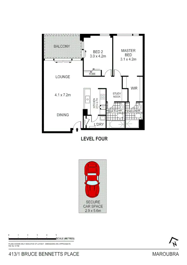 Floorplan of Homely apartment listing, 413/1 Bruce Bennetts Place, Maroubra NSW 2035