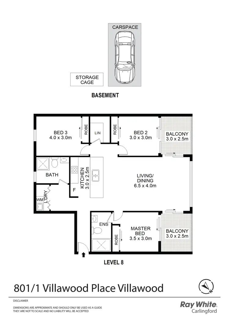 Floorplan of Homely apartment listing, 801/1 Villawood Place, Villawood NSW 2163
