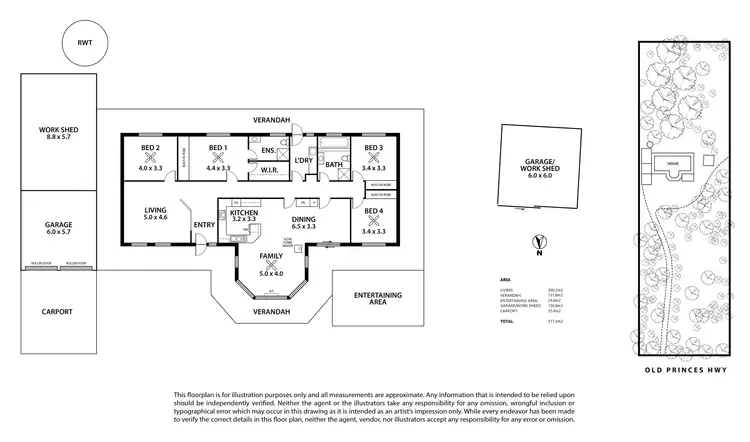 Floorplan of Homely house listing, 374 Old Princes Highway, Blakiston SA 5250