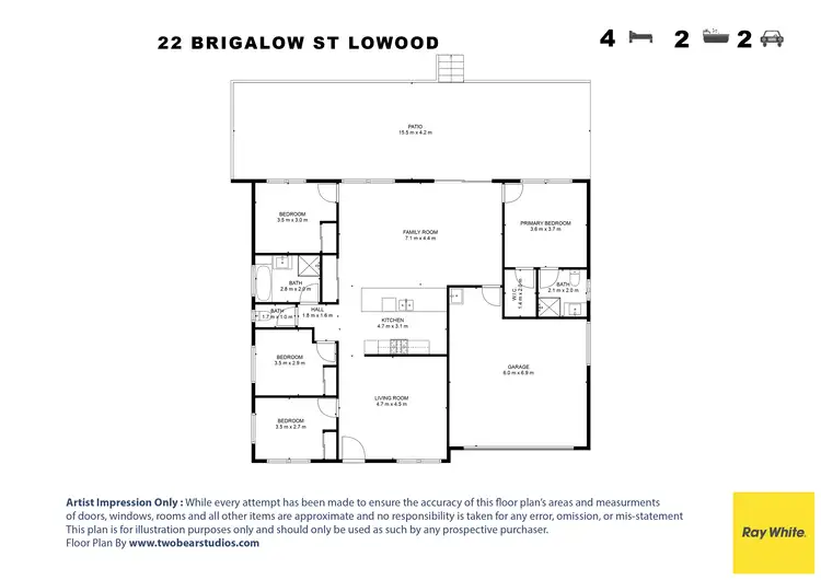 Floorplan of Homely house listing, 22 Brigalow Street, Lowood QLD 4311